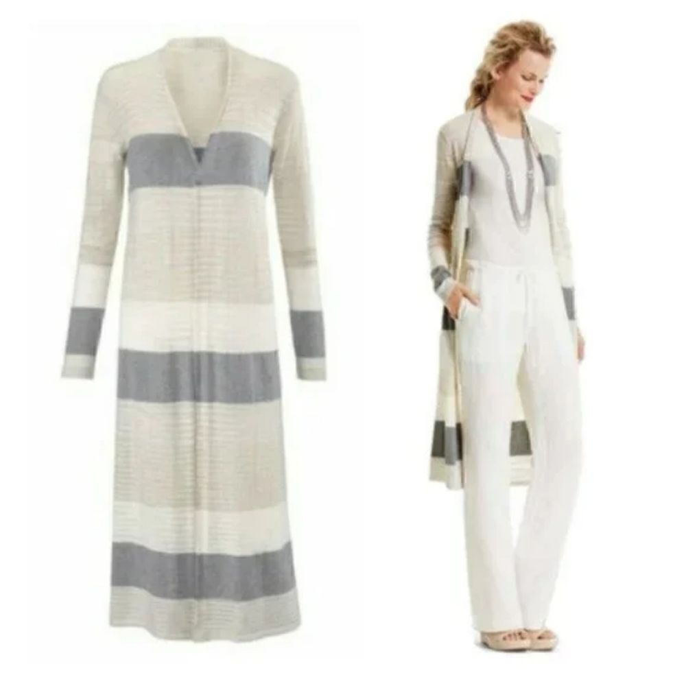 CAbi 5018 Vineyard Sweater Small Open Duster Cardigan Womens  Career